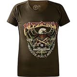  Affliction Damen T-Shirt AC High Speed Glory Schwarz/Braun, XL