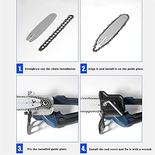 JQDMBH Kettensäge,Elektro Kettensäge Kettensäge, tragbares Handheld-kabelloser Kettensägen, 8-Zoll-elektrisches… – Bild 6