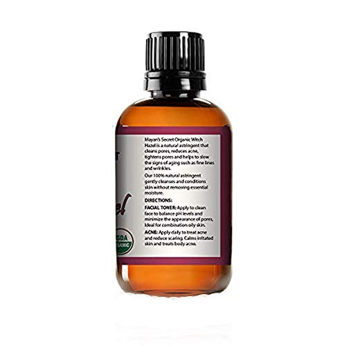 Usda Certified Organic Witch Hazel Toner By Mayan's Secret Facial Toner, #TOP2