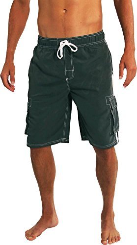 Swim - Big Mens Swim Suit, Charcoal 39963-XXXXX-image-45