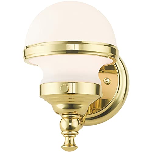 Image of Livex Lighting Wall Sconce, Polished Brass