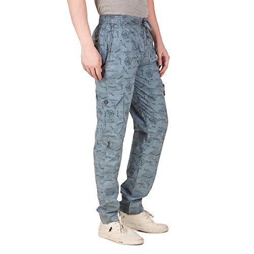 Image of MOUNTAIN COLOURS Men Cotton Printed Trackpant (MC 3374)