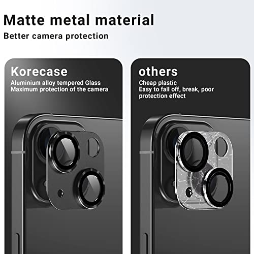 Korecase [2 Pack] Camera Lens Protector for iPhone 14/14 Plus & iPhone 15/15 Plus 9H Tempered Glass Camera Film Cover, Strong Adhesion, Metal Anti-Scratch Rear Camera Lens Cover Purple by Korecase - Used condition - Image 3