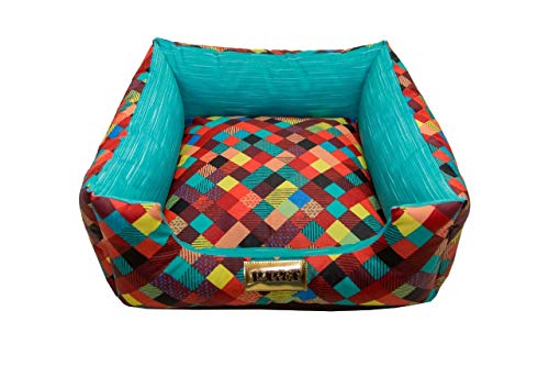Cama para Cachorro Quadrada Impermeavel Luppet Verde G
