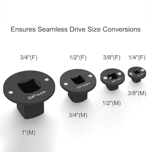 Adaptateur de Douille Magnétique à Profil Bas avec Rétention Sécurisée 4Pcs - 3