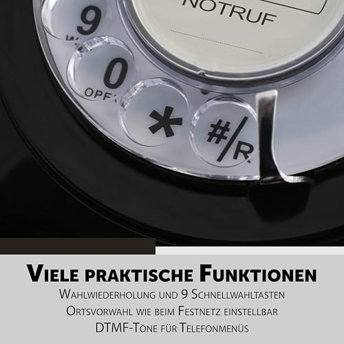Wählscheiben-Telefon Opis Technology Opis 60s Mobile für Senioren