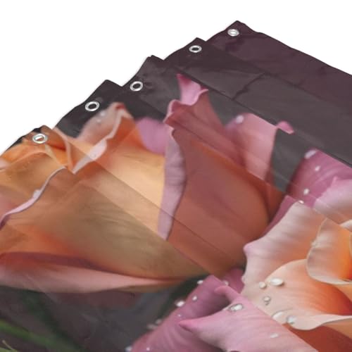 Rideau de douche rose vif pour salle de bain moderne et colorée