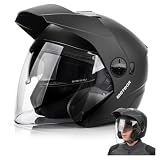 meteor Casco jet doppia visiera omologato ECE 22.06 scooter L 59-60 cm