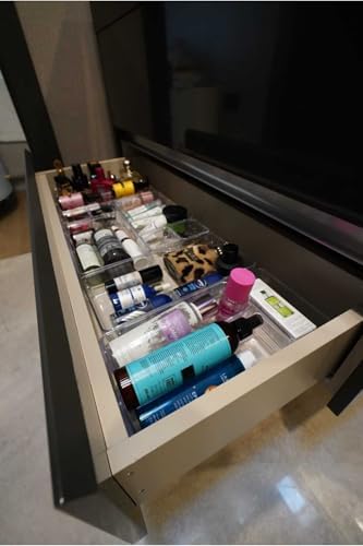color house 15 Parça Çekmece Içi Düzenleyici Modüler Makyaj Takı Kozmetik Aksesuar Şeffaf Organizer ŞEFFAF Tek Ebat - Görsel 4