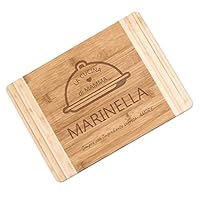 Maverton Sottobicchieri in bambù - quadrati - con incisione personalizzata - 7,7cm x 7,7cm - completo da 6 pezzi - pensiero speciale per la coppia - promessi sposi