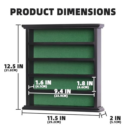 DisplayGifts Golf Ball Wood Display Case Wall Rack Cabinet No Door GB25 Black by DisplayGifts - Image 5