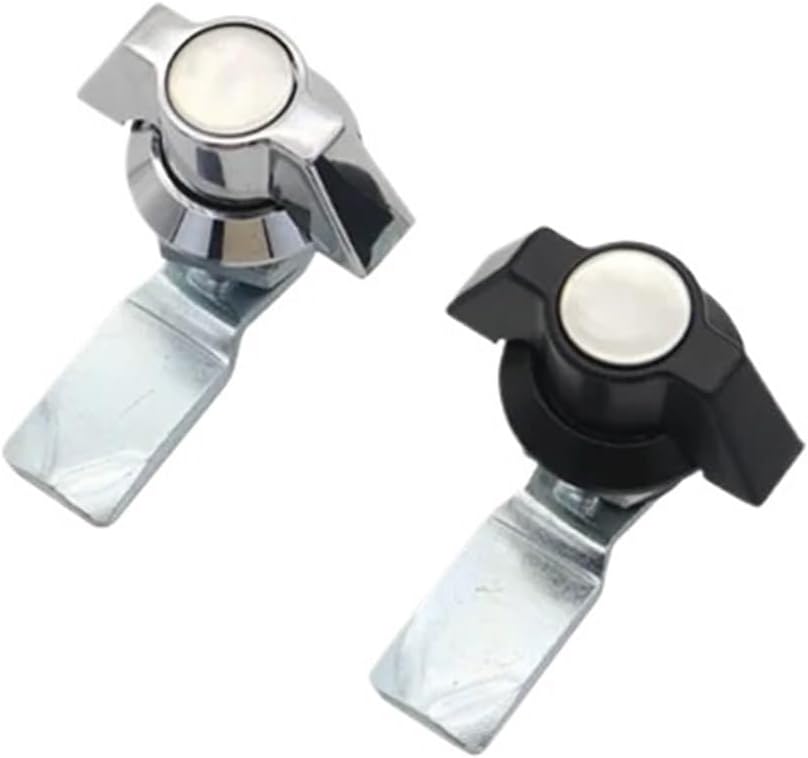 Mechanical Equipment Electrical Box Door Zinc Alloy Handle Cylindrical Tongue Lock 1Pcs(Chrome-with Lock)