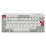  Keychron B1 Pro Clavier sans Fil Ultra-Mince,75% Clavier QWERTY Espagnol,Clavier Custom Programmable Bluetooth/2,4 Ghz/Filaire, Touches Silencieuses pour Mac/Windows - Rouge Rétro