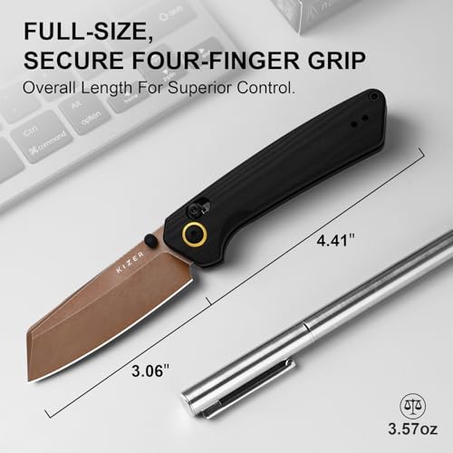 Image of Kizer Madrac EDC Pocket Knife, 3.06 inch D2 Blade, Thumb Stud, Clutch Lock