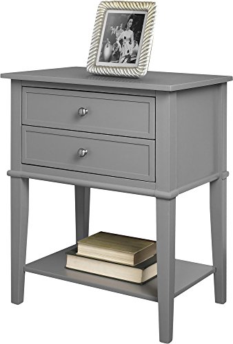 Ameriwood Home Franklin Accent Table With 2 Drawers, Gray - #TOP3