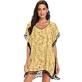 Ourlet à pompons : les motifs personnalisés et les détails de pompons tendance créent un style magnifiquement chic pour les femmes. Ce design vous rend sans effort plus attrayant et accrocheur. La longueur du cache-maillot est habilement adaptée à la mi-cuisse, mettant en valeur vos jambes tout en offrant juste la bonne couverture.
