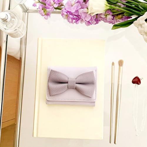 Womens Wallet with Card Holder Coin Purse Stylish Change Purse Sweet Bows Short Purse PU Leather Wallet for Trave4