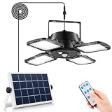 Solar Pendant Lights Outdoor Indoor,Solar Powered Motion Sensor Shed Light with 4 Lighting Mode & Di
