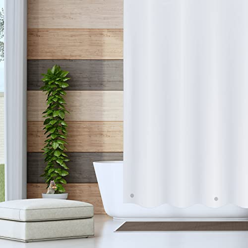 JSO HOME Shower Curtain Liner - Heavy Duty 6 Guage PEVA - Built in 3 Weighted Magnets - 12 Aluminium Grommets (2, White, 72" x 72") by JSO HOME - Used condition - Image 9