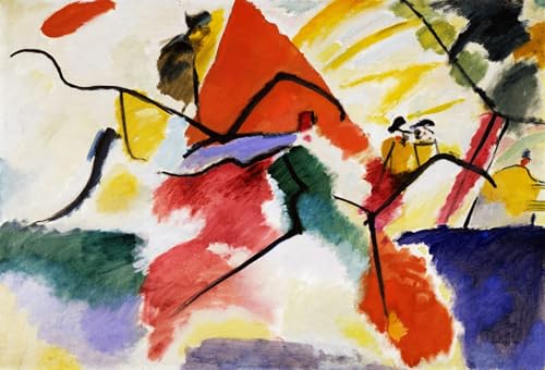 Toile Kandinsky pour decoration salon moderne affiche art abstrait de 60x90 cm