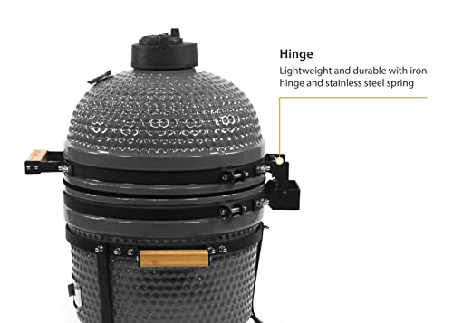 Vessils 12.6-In W Kamado Charcoal Bbq Grill – Heavy Duty Ceramic Barbecue Smoker And Roaster With Built-In Thermometer And Stainless Steel Grate #TOP4