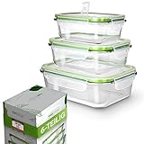 ✅ MIKROWELLEN + BACKOFEN + GEFRIERSCHRANK geeignet - die Freshmaster Frischhaltedosen aus Glas sind Allroundtalente. Sie halten ohne Deckel bis 560 Grad im Backofen aus, fühlen sich bis minus 40 Grad mit Deckel im Gefrierschrank wohl und in der Mikrowelle kann der Deckel einfach aufgelegt werden oder das optionale Dampfventil geöffnet werden.