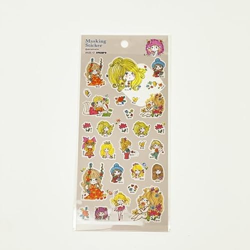 スクエア 水森亜土 マスキングシール グレー 405566 Ado Mizumori 亜土ちゃん レトロカワイイのサムネイル