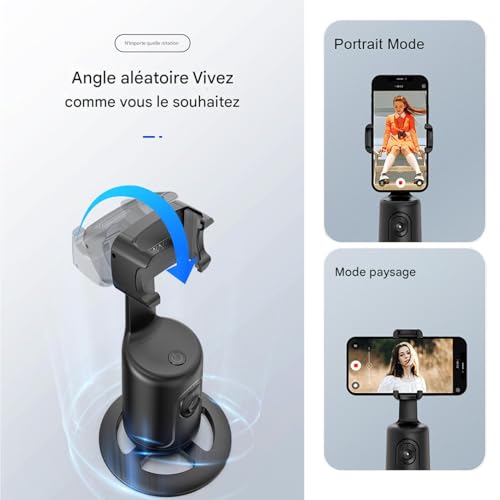 Trépied à automatique du visage support smartphone rotation 360