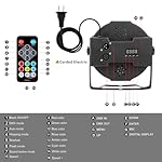 36LEDs RGB Stage Lights 2Pack: 36W LED Par - Sound Activated Remote & DMX Control - Corded Electric Uplights for Events Wedding Party Club Band Music Dance DJ Live Show Church Lighting - Image 4