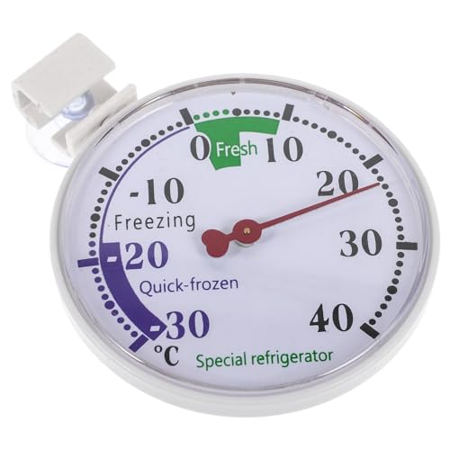 SMASOLO Termómetro para Refrigerador Dial de Plástico, Medidor de Temperatura para Congelador, Sensor de Alta Precisión, Indicador de Temperatura para Conservación en Supermercados