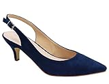Estos zapatos de tacón es de sintético con hebilla y tira en la parte trasera.
