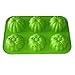 X-Haibei 3-D Pumpkin Cake Pan Chocolate Ice Cream Soap Silicone Mold Fall Halloween Decor 6-Cavity