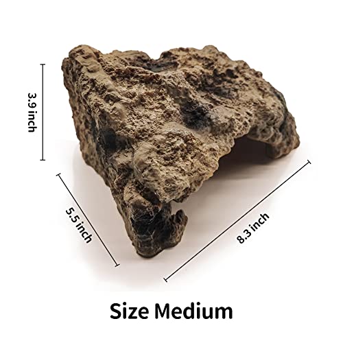 image for LUCOSIU Reptile Simulation Rock Cave Hideouts Terrarium Habitat Décor