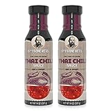 Keto Sauces by Guy Gone Keto, Infused with MCT Oil, Paleo, Low Carb, Plant-Based, No Artificial Sweeteners, Gluten Free, Grain Free, Dairy Free, Keto Condiment (Thai Chili Sauce, Pack of 2)