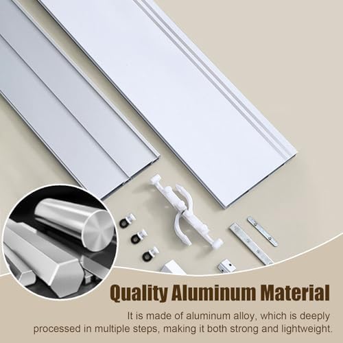 Double Track Curtain Track Box, 5ft Room Blackout Valance for Living Room, Dormitory & Study - Stylish Pelmet Decor for Enhanced Privacy and Light Control