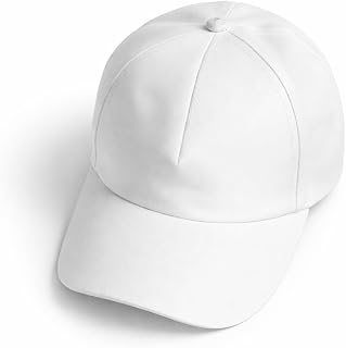 Nephar Boy’s Cotton Baseball Cap | Adjustable Strap | Classic Plain White | Free Size | Pack of 1 Price In India