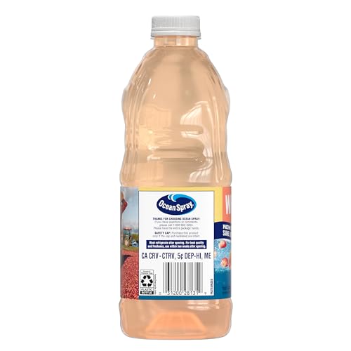 Image of Ocean Spray White Cran-Peach Juice Drink, 64 Fl Oz Bottle (Pack of 8)
