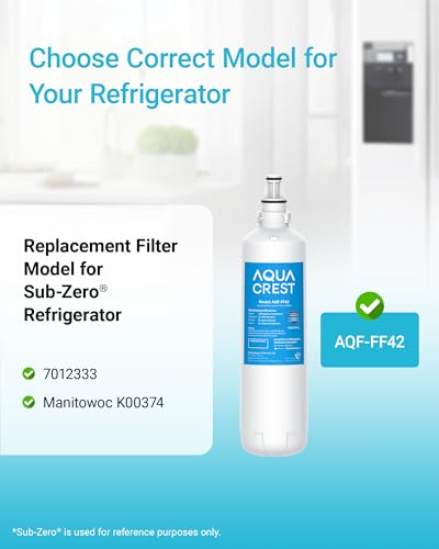 AQUA CREST 7012333/7042803 Ice Maker Water Filter, Replacement for Sub-Zero 7012333/7042803, UC-15, UC-15IP Ice Maker Water Filter, Manitowoc K00374, 2 Pack - Thumbnail 2