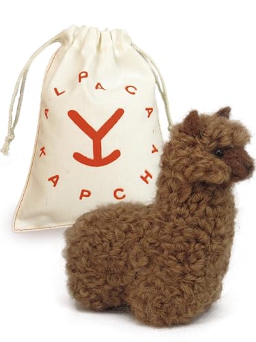 Felted Alpaca Ornament made 100% of Baby Alpaca Wool || Handcrafted Lifelike Animal Figure || Handmade Alpaca Decoration crafted by Peruvian Artisans || 3.5