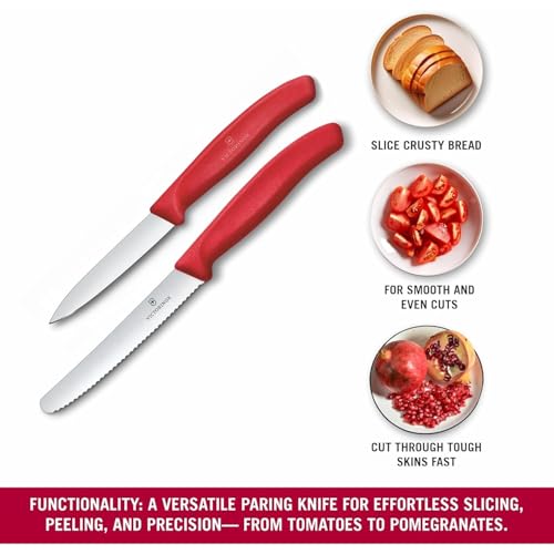 Victorinox Swiss Classic 2 Piece Set with Serrated and Straight Edge Paring Knives - Red by Victorinox - Image 6
