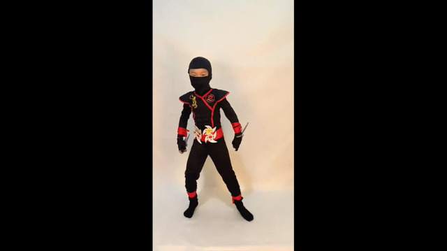 Disfraz completo de Ninja para niños talla X-Large miniatura 7