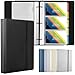 MaxGear Professional Business Card Organizer Business Card Holder Book, Credit Card Business Card Binder Business Card File Name Card Holder for Office & Home, 5 Index Tabs, Capacity: 180 Cards, Black
