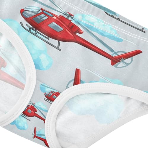 Red Helicopters Blue Cloud Toddler Girls's Underwear 2T 202c13494