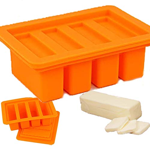 Grand moule à beurre en silicone 4 cavités Orange