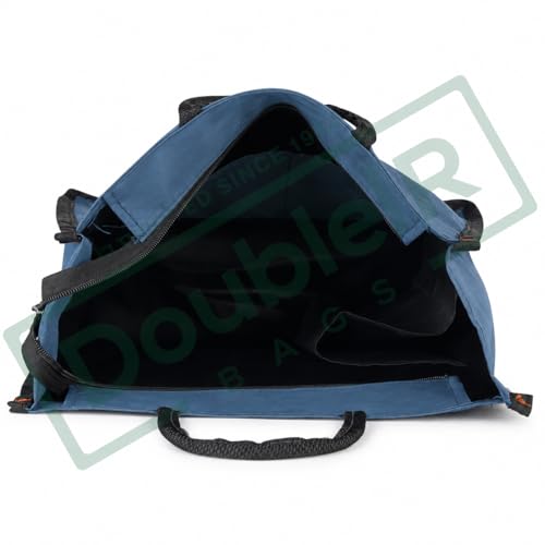 Image of DOUBLE R BAGS Unisex Eco Reusable Yoga Print Jute Cloth Lunch Bag For Tiffin Box With Bottle Organizer, Zipper & Reinforced Handle.