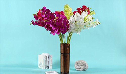 Ximkee 1 X Artificial Butterfly Orchid Flower Plant Home Decor Fuchsia (1Pcs, Red) #TOP3