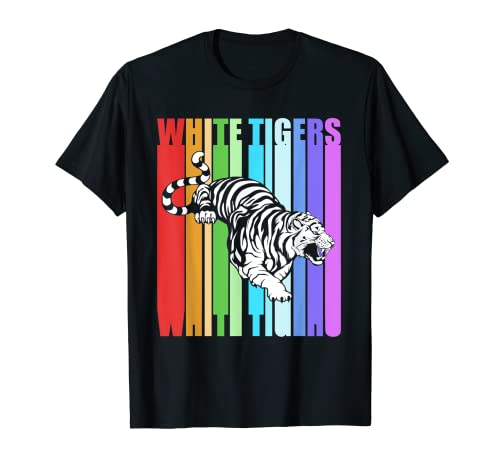 White Tiger Merchandise Colorido Tigre Camiseta