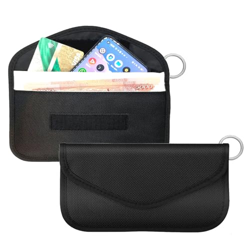 Custodia anti RFID,2 Pezzi Custodia per Cellulare,Custodia Per Telefoni E Chiavi Dell'automobile,Borsa per Blocco del Segnale,Protezione Chiave Auto RFID Blocker,Copertura Protettiva Keyless Go