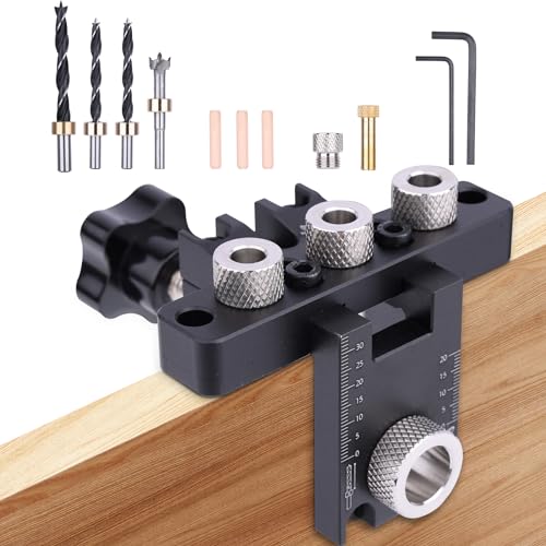 Guide de perçage précis 8 10 15 mm avec goujon pour menuiserie - 2