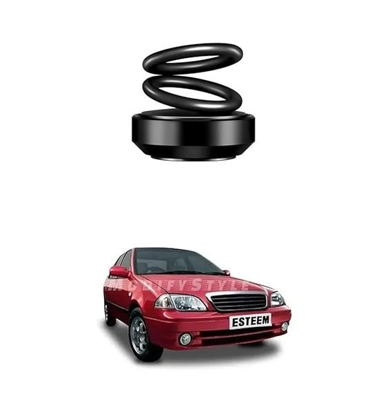 ModifyStyle Solar Powered Rotating Black Perfume/Air Freshener Suitable for Maruti Esteem (2006 to 2008) Type 3 (Pack of 1)